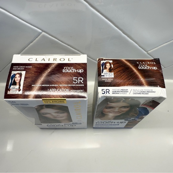 SET OF 2! Clairol Root Touch-Up Hair Color 5R Medium Auburn Reddish Brown - Picture 2 of 6
